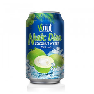 Vinut Кокосовая вода с мякотью кокоса, 330 мл ( 6шт)