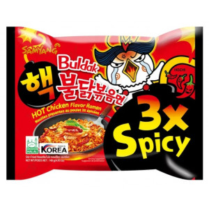 Лапша пшеничная «Hot Chicken Flavor Ramen 3 х Spicy» 140г тм Samyang